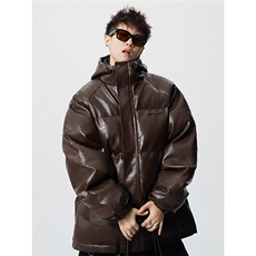 无影墙连帽鳄鱼纹金属装饰大码M-5XL潮流棉衣男MY77744P128控168，男装棉衣，星座227-7