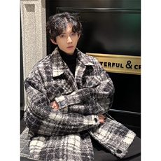 秋季新款男士格子夹克韩版简约外套上衣服A071-JK111-P125，男装夹克，电商A071