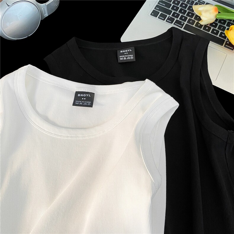 夏季薄款圆领背心男休闲潮牌运动纯色百搭痞帅青少年学生无袖T恤,男装背心/马甲,星座1210-1
