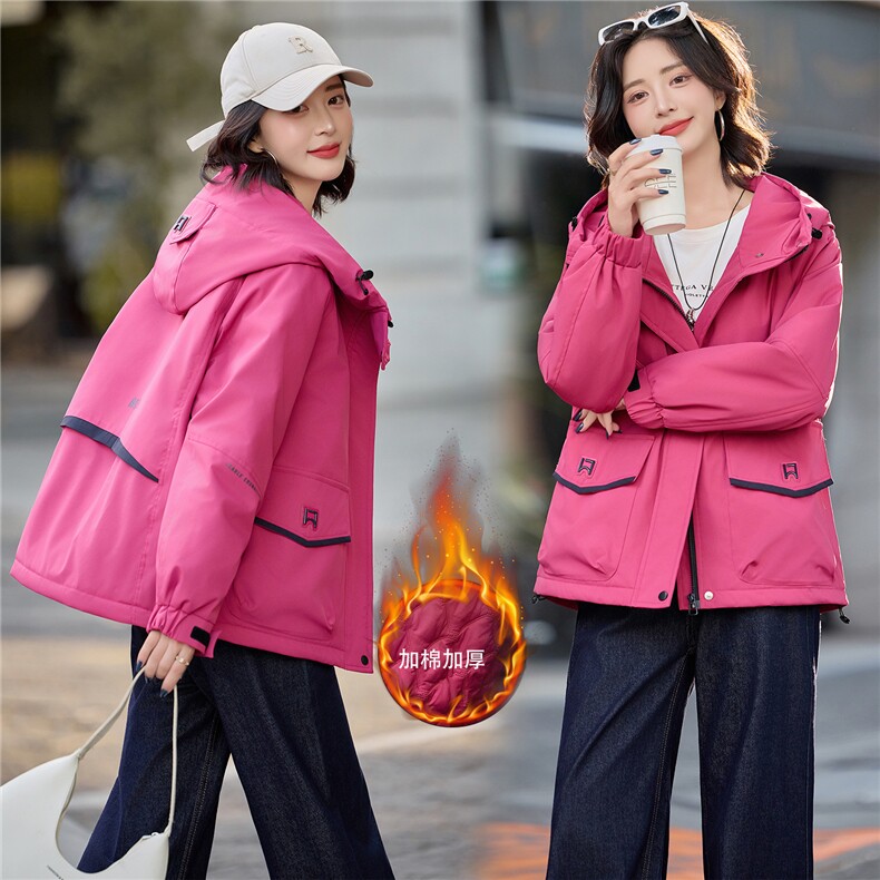 现货2025年冬季新款夹棉保暖棉衣派克服，女装棉衣/棉服，悦祺