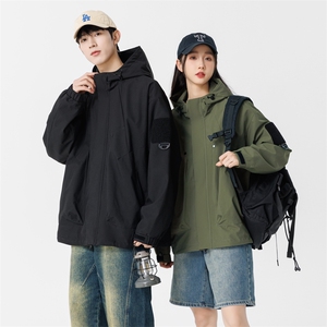 冲锋衣外套男春秋户外徒步登山服夹克潮牌痞帅高级感JK111-P83图片