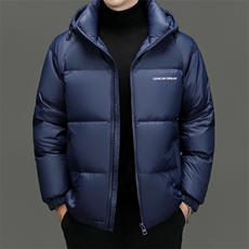 羽绒服男士2024冬季新款潮流简约上衣休闲加厚保暖连帽外套男装，男装羽绒服，电商B212（原钱塘6029）