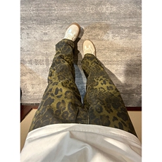 【有货】KZA25LL-P55豹纹牛仔裤男直筒欧美VIBE裤子美式高街，男装牛仔裤，星座1007（原301D）