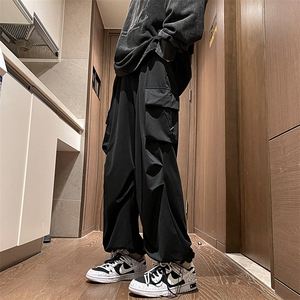 8XL-M 特大码冰丝裤男美式工装裤高腰垂感宽松防晒阔腿裤K962P45图片
