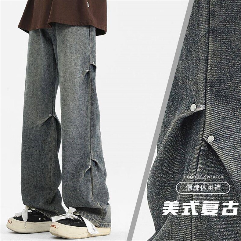 2025年新款春夏宽松直筒阔腿牛仔裤S-3XL-8025特P45,男装休闲裤,星座417-1（原电商B245）