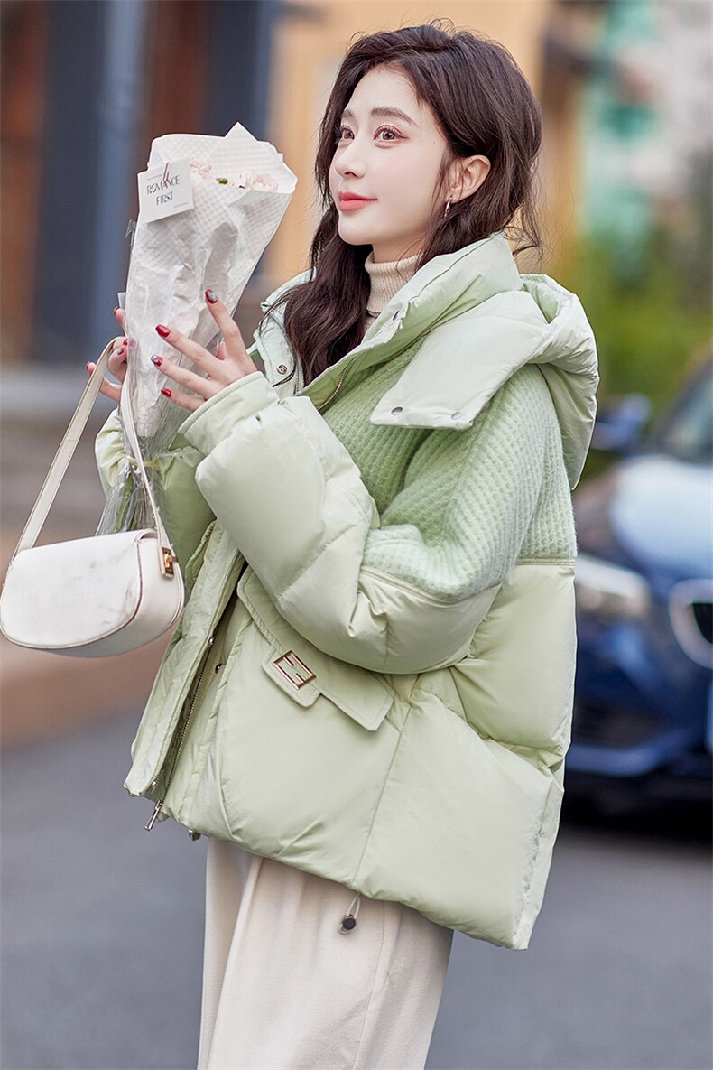 羽绒服女2023年冬季新款女装时尚拼接加厚保暖白鸭绒外套！现货！,女装羽绒服,慧尚依恋