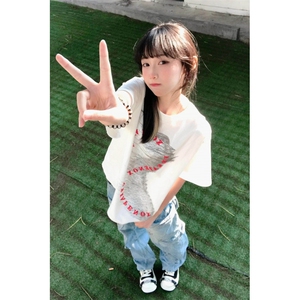 H0701-P30宽松休闲夏季短袖印花t恤女图片