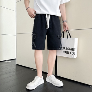 301A-1 DK11 P58控78 店主风社会小伙风夏季潮流五分牛仔短裤图片