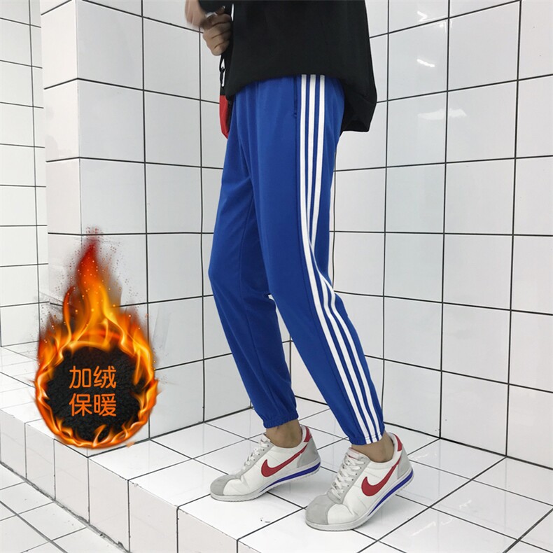 加绒港风中性情侣束脚小脚经典裤子潮卫裤休闲裤男运动裤608/P45,男装休闲裤,星座1506-1