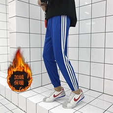 加绒港风中性情侣束脚小脚经典裤子潮卫裤休闲裤男运动裤608/P45，男装休闲裤，星座1506-1