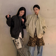 高品质软蛋白皮春季夹克W2828P115M-3XL，男装夹克，电商C313