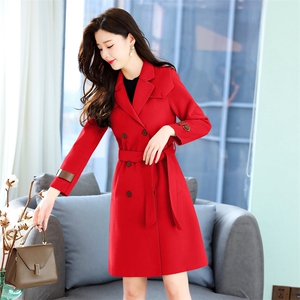 现货冬季双面羊绒大衣简约时尚优雅减龄大气保暖手工缝制送腰带图片