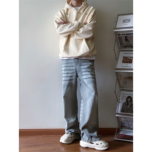 B221 美式ins高街暗黑重工艺宽松直筒牛仔裤 LK23125-P65 控88图片