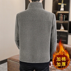 现货主推立领加棉加厚毛呢大衣韩版夹克外套上衣男A67P145，男装毛呢大衣，电商B226