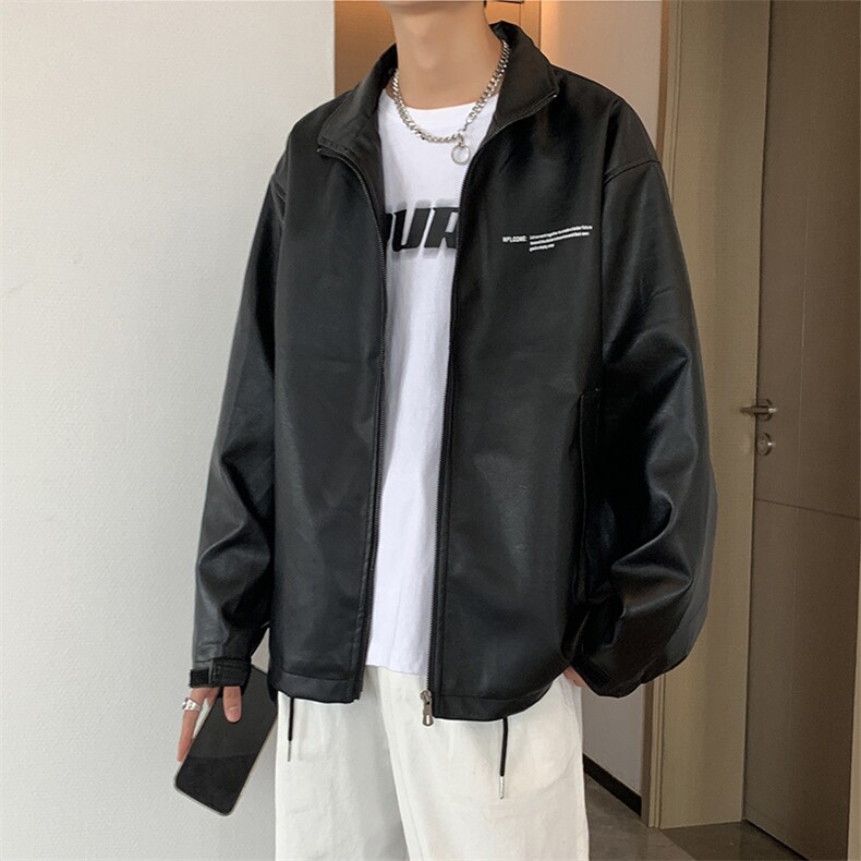 潮流夹克潮男春季皮衣夹克WT35P60图片