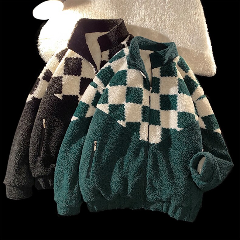 冬季羊羔毛外套男潮牌立领棉服棉衣A328P100控148,男装棉衣,电商A309