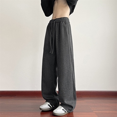 YK86111-P4022%人棉75%涤纶3%氨纶人字纹秋冬美式复古运动裤子，女装休闲裤，电商A086-1
