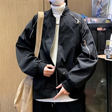 2023美式秋季夹克新款男时尚潮小牛津双层外套J677P65，男装夹克，星座1116-2
