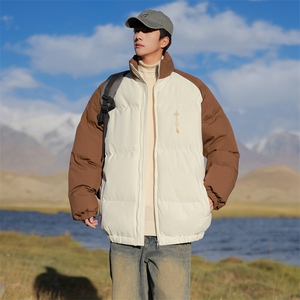 现货 抖音得物可供视频 三防加厚羽绒拼接棉衣外套面包棉服 86650图片