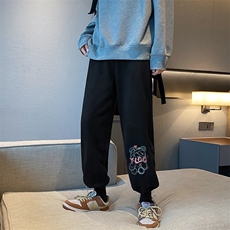 KZ04-P30港风休闲裤男宽松直筒束脚抽绳长裤男装潮牌，男装休闲裤，电商B367