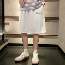 MK37098-P15冰丝短裤男士大码宽松休闲五分裤男运动中裤港风，男装休闲裤，电商A040