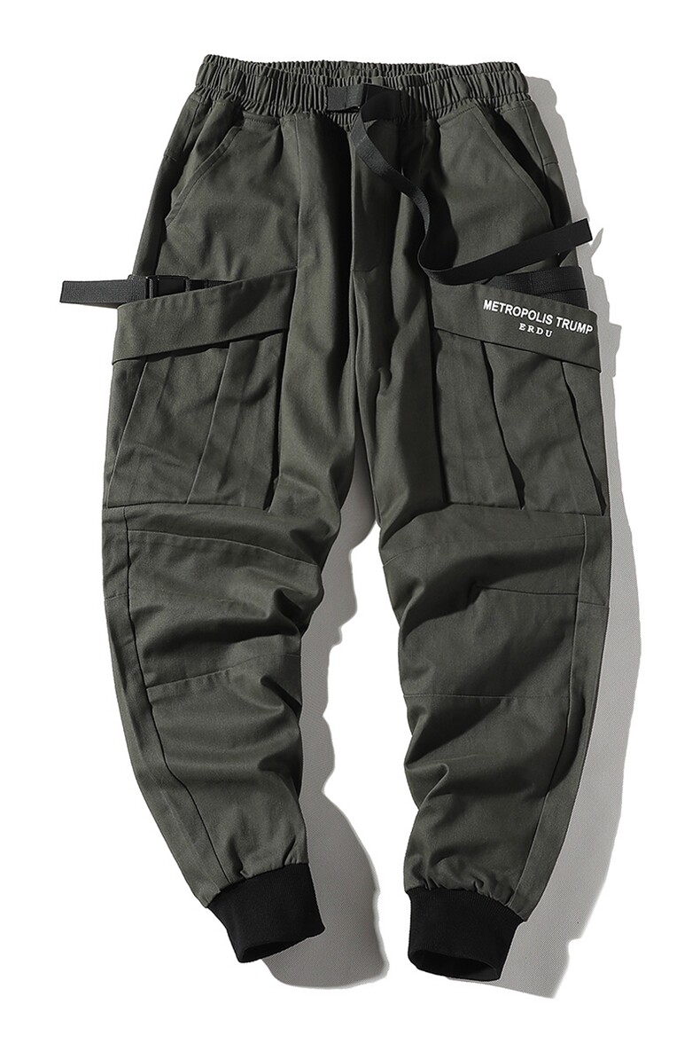 平铺2021新款大口袋工装裤日系潮流束脚休闲裤男A438-KX265-P55,男装休闲裤,电商A438