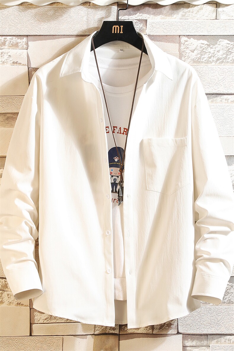 CS15099-P38加绒款-P48长袖衬衫男士大码宽松衬衣男寸衫砖墙,男装衬衫,电商A040A