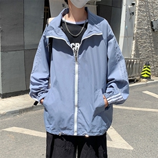 韩版工装休闲工装男女个性夹克纯色开衫条纹外套学院风W1546-P48，男装夹克，星座512-4