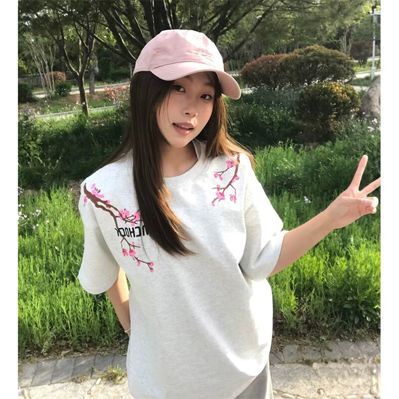 万针全刺绣工艺抖音得物高品质260克重磅纯棉双纱美式高街短袖T恤,男装T恤,电商A486