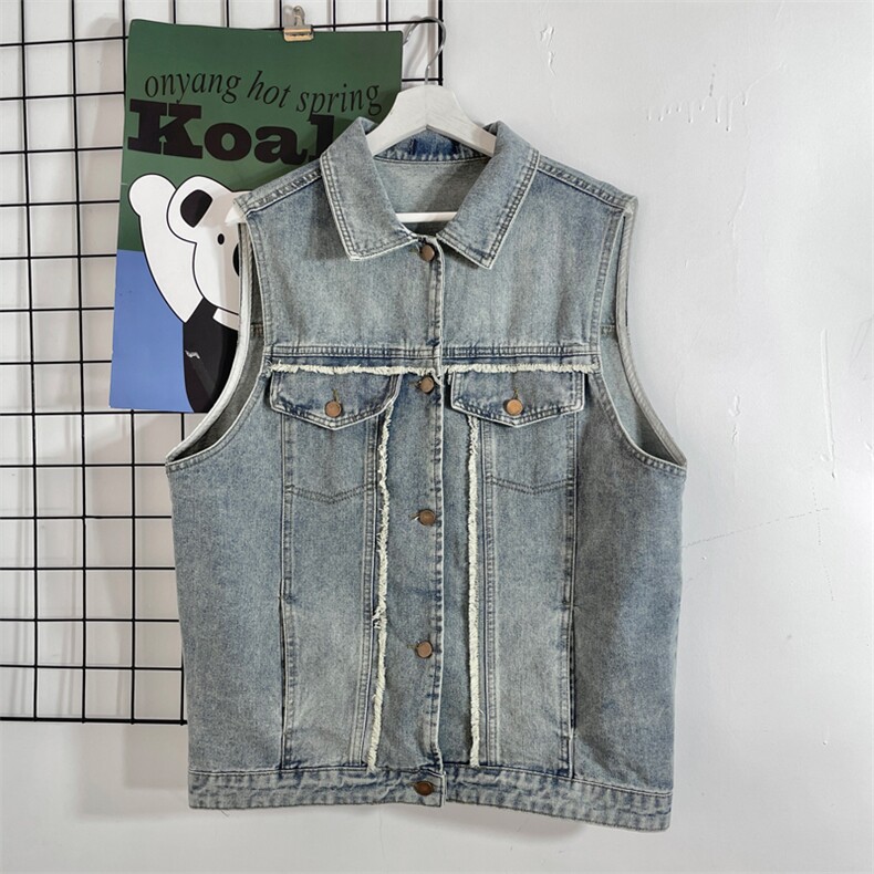 中性风港风休闲时尚潮牛仔马甲背心228-1-1503-P65，男装背心/马甲，星座228-1