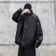 A956P95秋冬加厚外套皮衣皮夹克机车防分上衣青年男生外套，男装夹克，星座512-6
