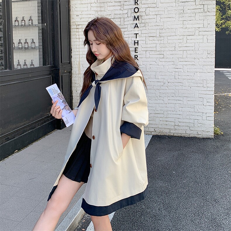 26新款现货大货已到店可拆卸帽风衣外套6837-P195-K298,女装风衣,2D034