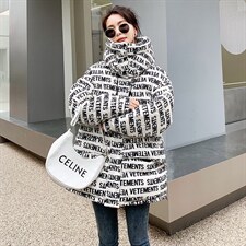 新品主推现货设计感字母ins风90白鸭绒羽绒服款号A012-P325K458，女装羽绒服，浙宝305