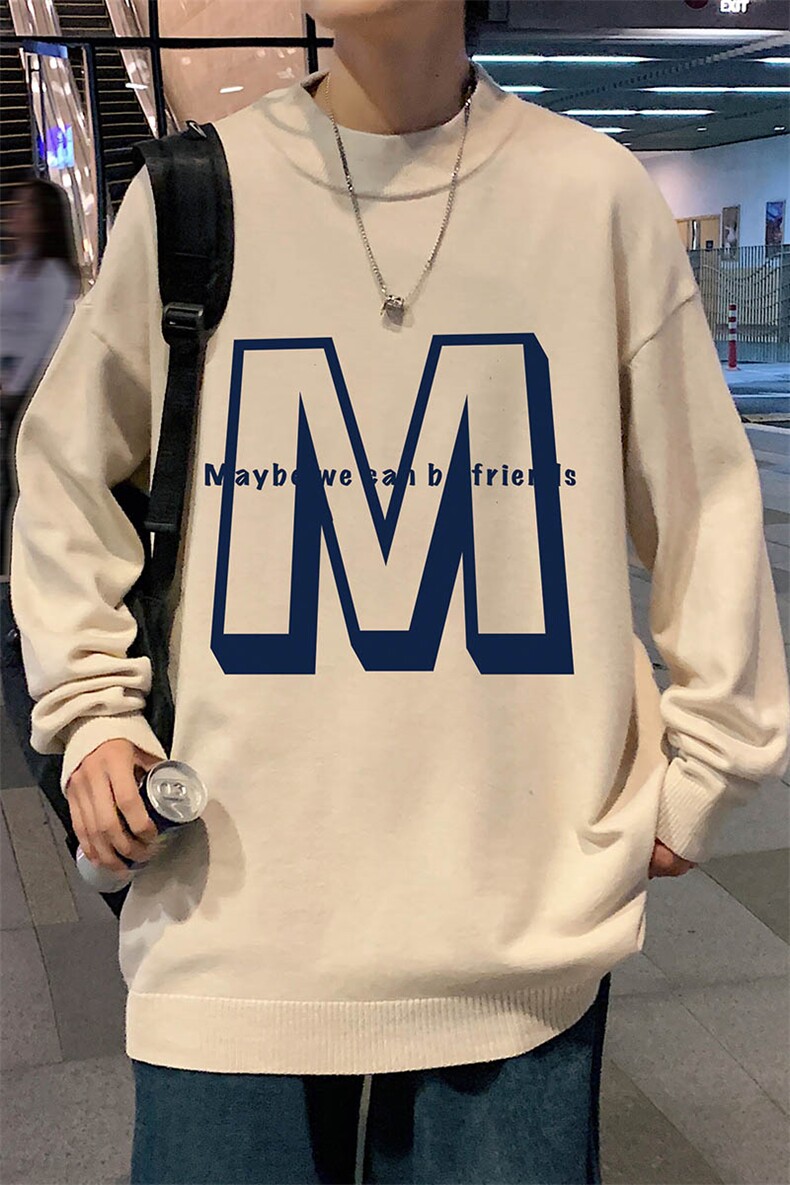半高领毛衣男士大码针织衫男毛线衣男M18260-P45加绒款-P65,男装针织衫/毛衣,电商A040