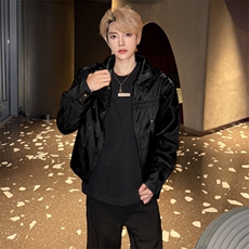 （自家图）稠面亮丝夹克外套男6021-P105，男装夹克，星座910-5