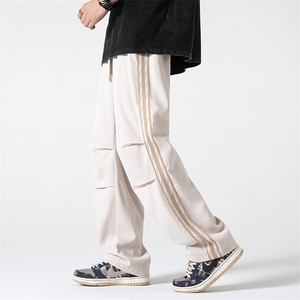 直播数据款 春季新款撞色侧条纹伞兵裤宽松直筒休闲裤 K505-P32图片