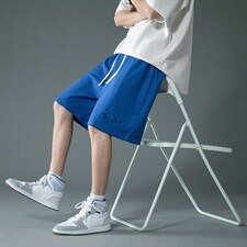 HD74238-P22华夫格短裤男大码宽松五分裤男直筒中裤，男装休闲裤，电商A040