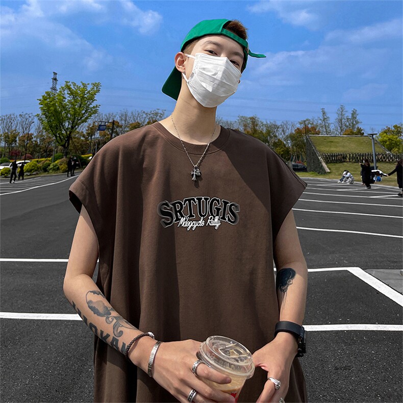 量大优供视频得物直播品质230克夏季纯棉背心无袖T恤WB310，男装背心/马甲，电商A486