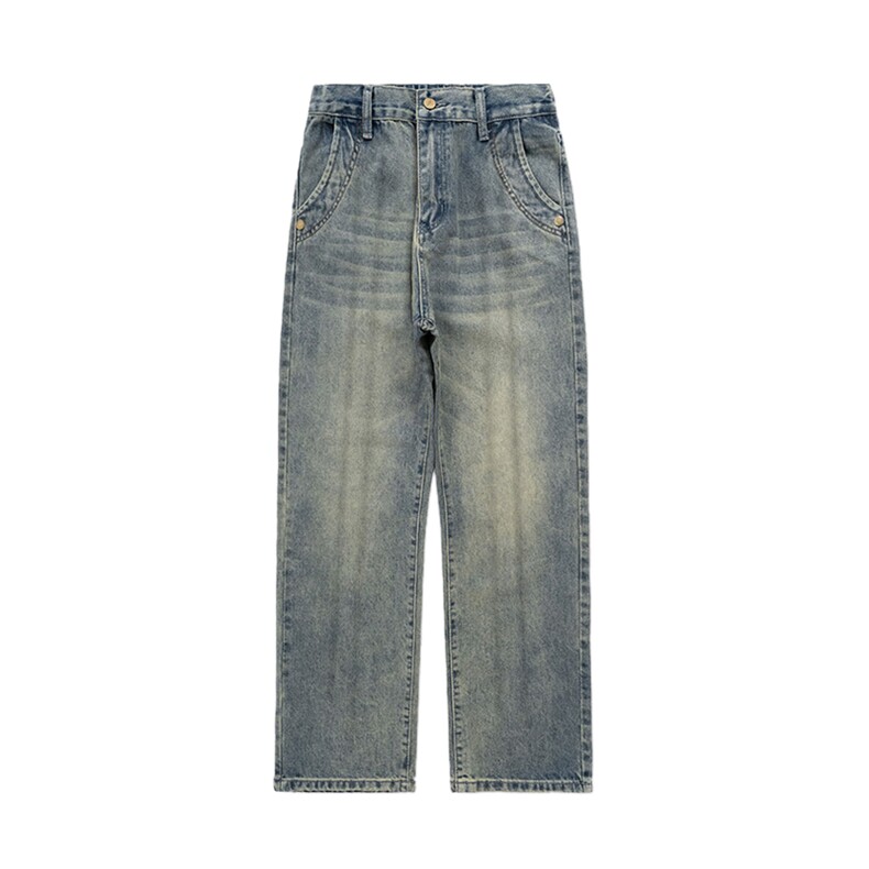 垂感阔腿裤牛仔裤男春季高街修身显瘦舒适百搭长裤子DY75-P70,男装牛仔裤,电商A178-1