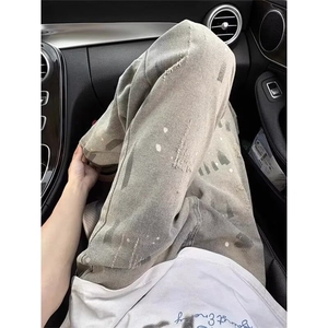1506-1/K1421杜哒哒/P46复古牛仔裤男春秋季新款设计感痞帅休闲潮图片