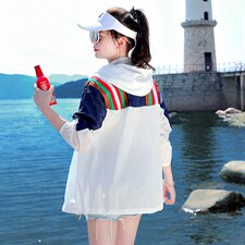 拼接防晒服女款2022年新款夏季薄款宽松外套防晒服女夏防紫外线衫，女装防晒衣，浙宝281