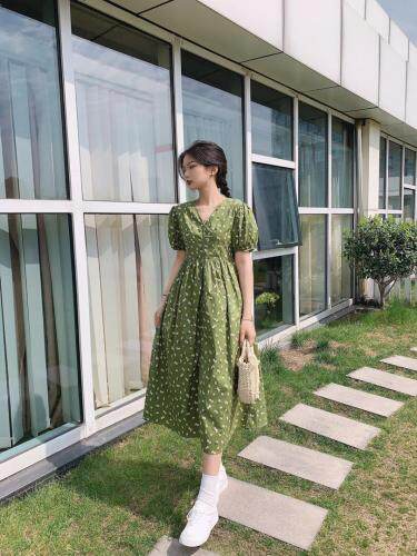 夏装韩版印花连衣裙，女装连衣裙，CL.chuling
