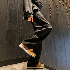 加绒加厚休闲运动卫裤男美式针织束脚裤子715-6-BX09P55（控78），男装休闲裤，星座715-6