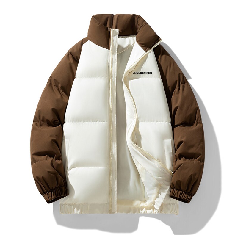 现货抖音得物可供视频三防加厚羽绒拼接棉衣外套面包棉服86630，男装棉衣，电商A486