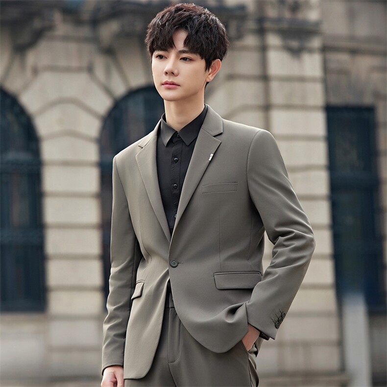 休闲西装男士外套高级感韩版修身正装春秋小西服套装订婚5582P150，男装西服，电商A355（原A415）