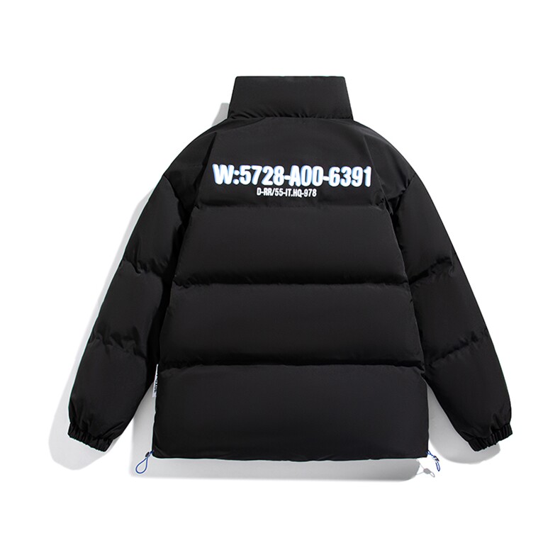 新款冬季男纯色立领加厚保暖白底平铺棉衣M068B-P90控148,男装棉衣,星座717