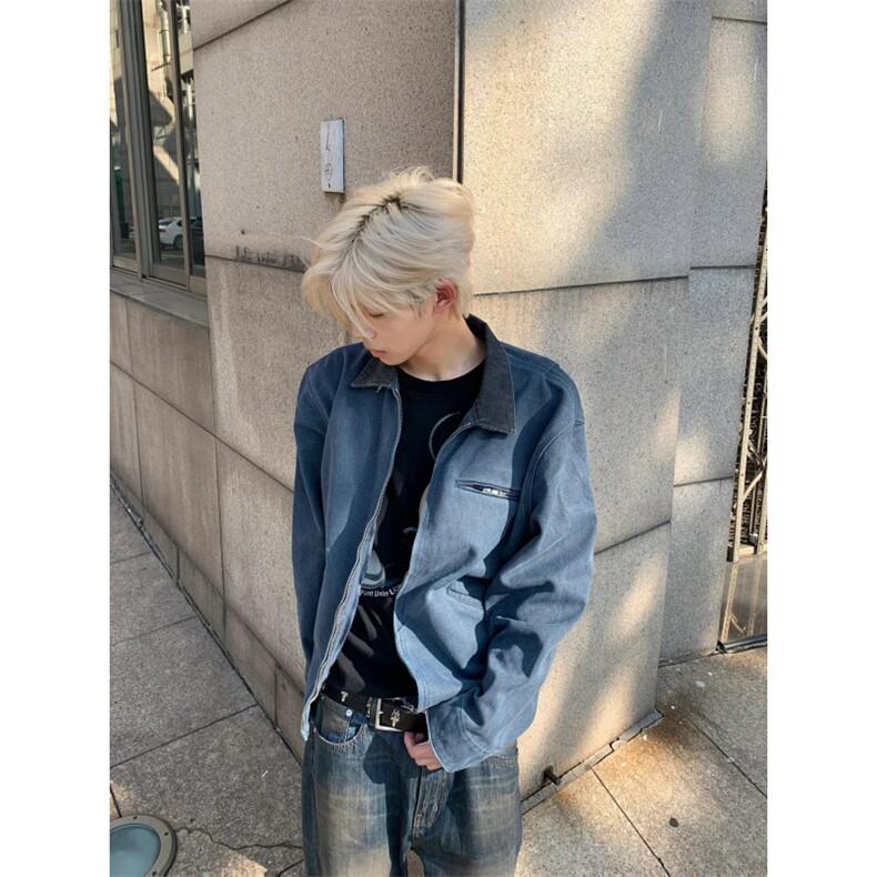 【有货】底特律工装外套男款潮牌高级感拼接夹克JK7704LL-特P68,男装夹克,星座1007（原301D）