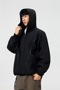 可二开拉链装饰解构大码M-5XL夹克男聚酯纤维JK78092P69控108图片