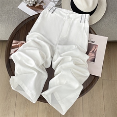 亚麻天丝阔腿裤女夏季2025新款春高腰垂感防晒棉麻直筒休闲长裤薄，女装休闲裤，云美莎专业女裤-全店现货