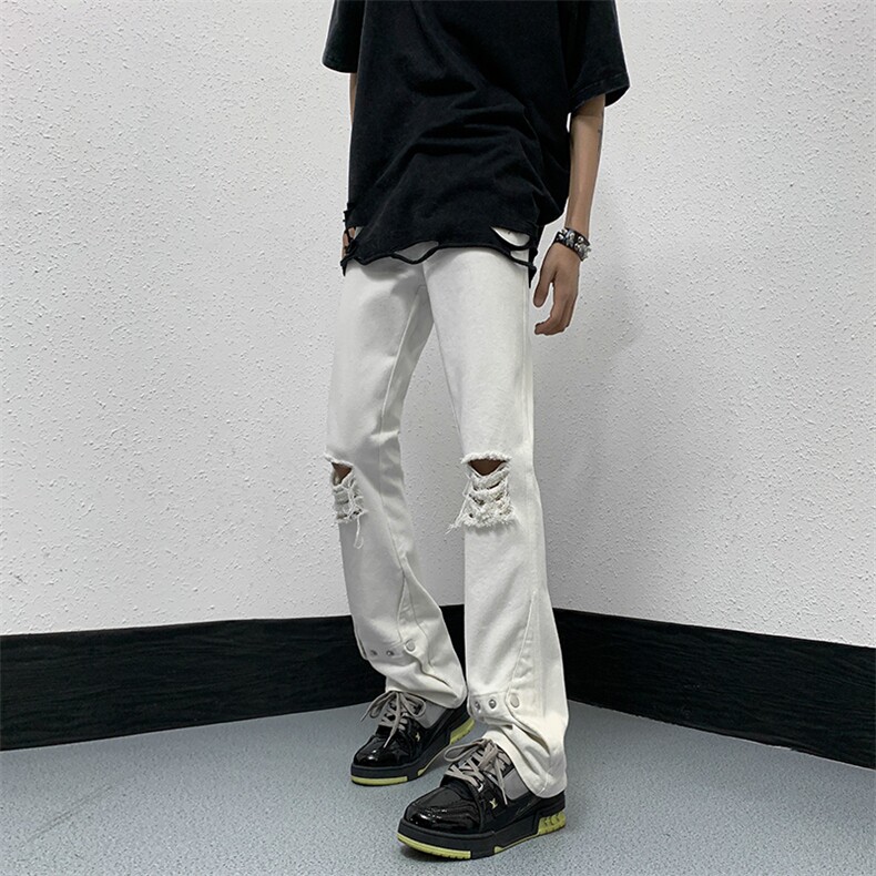 夏季美式高街破洞铆钉牛仔裤货号K750P60,男装牛仔裤,电商A063